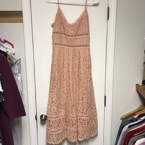 NSR peach lace dress